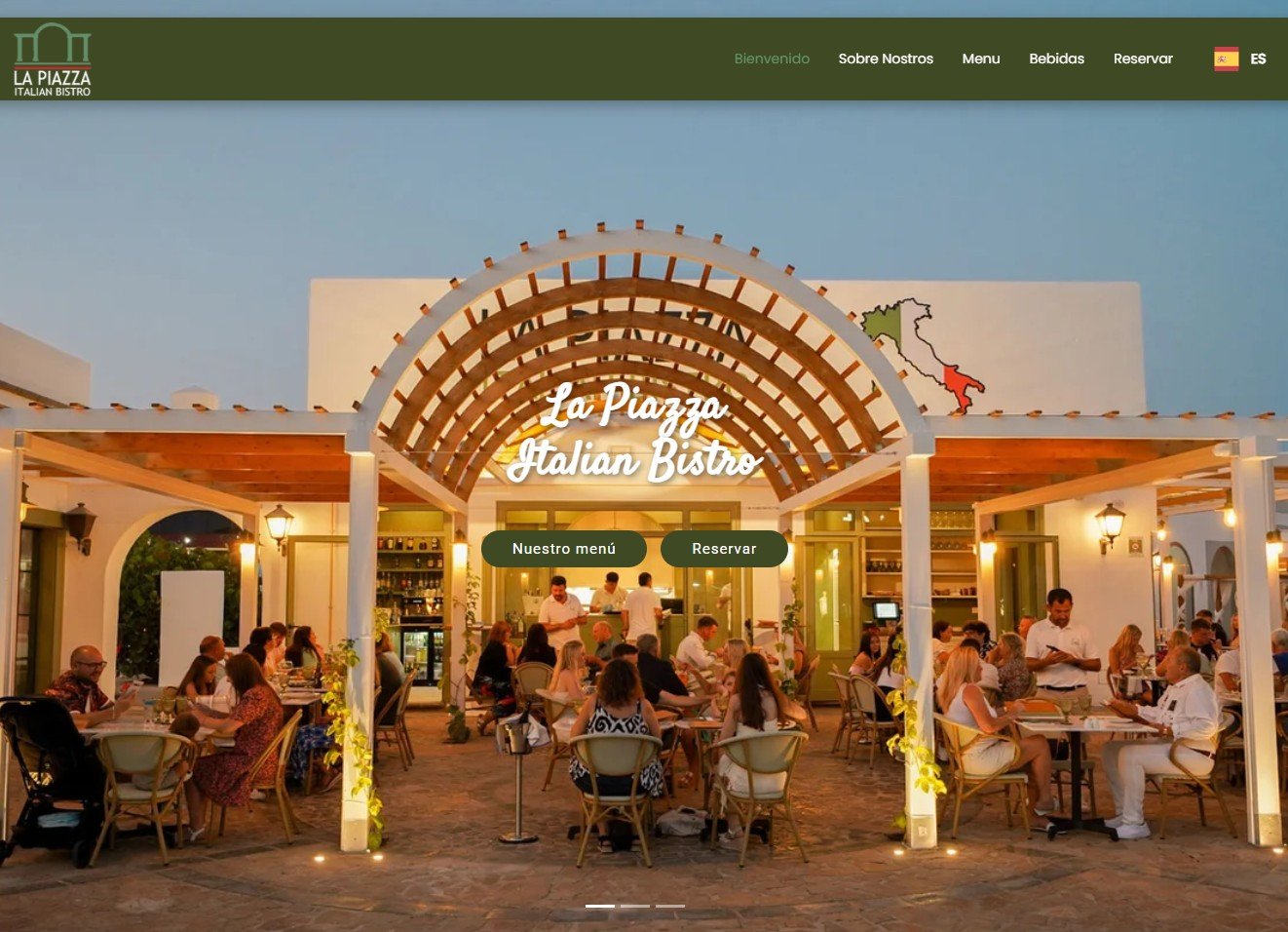 Página web restaurante italiano optimizada SEO